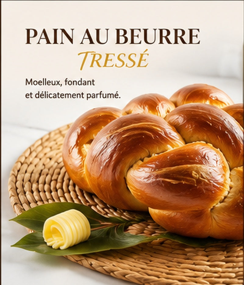 Pain au beurre antillais tressé