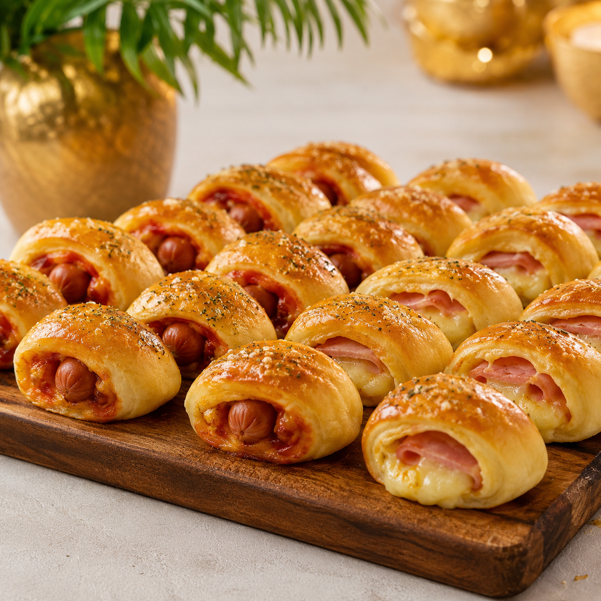 Mini pains apéritifs saucisse et jambon-fromage Beurre et de Bonheur