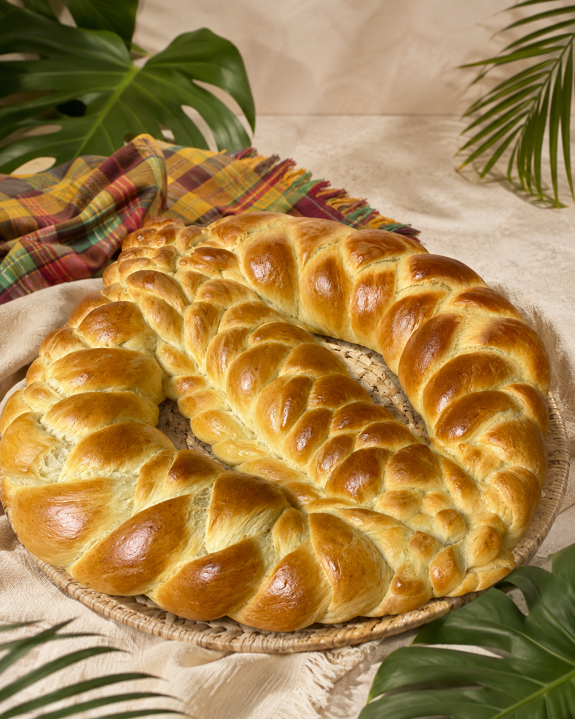 Pain au beurre antillais tressé Beurre et de Bonheur